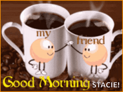 Two Coffee Cups Saying My Friend GIF