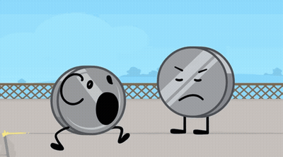 Two Coins One Sad Face GIF