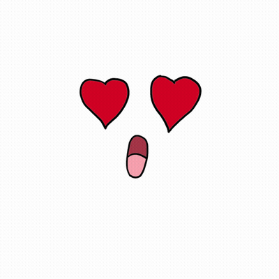 Two Connected Red Hearts GIF