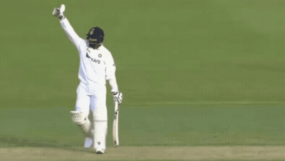 Two Cricket Players One Wearing Byju's Jersey GIF