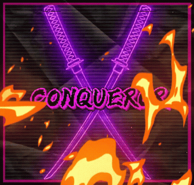 Two Crossed Swords With Conqueror GIF
