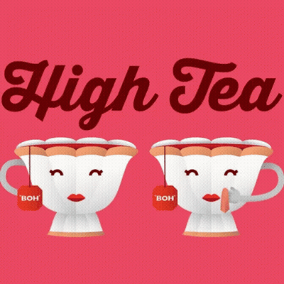 Two Cups Of Tea With Faces High Tea GIF