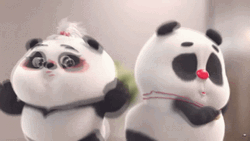 Two Cute Animated Dancing Panda GIF