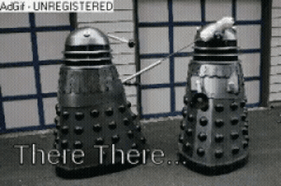 Two Daleks Saying There There GIF