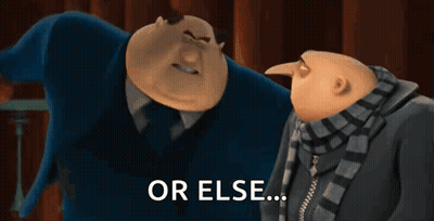 Two Despicable Me Characters Are Standing Next To Each Other And One Is Holding An Apple And The Other Is Holding A Knif GIF