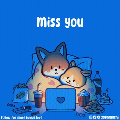 Two Dogs Hugging Miss You GIF