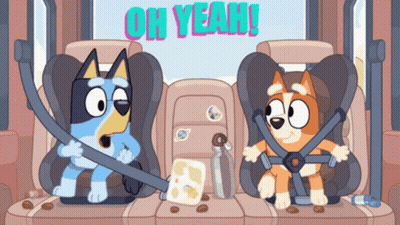 Two Dogs In Car Seats Saying Oh Yeah GIF