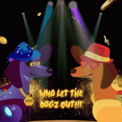 Two Dogs Saying Who Let The Dogz Out GIF