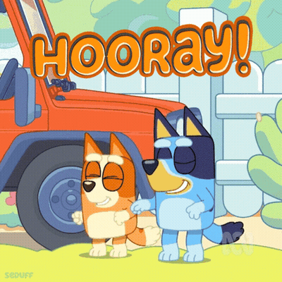 Two Dogs Standing Hooray GIF