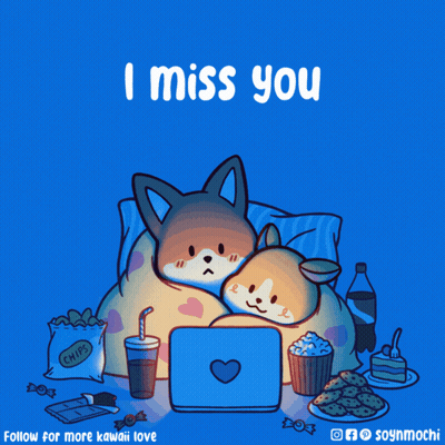 Two Dogs Watching Movie I Miss You GIF