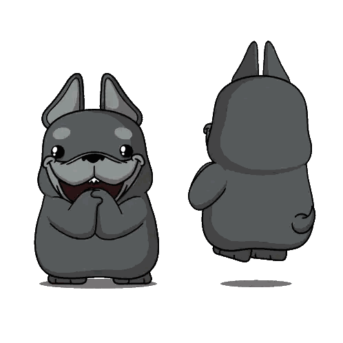 Two Dogs With Paws Folded Sticker