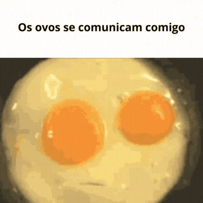 Two Eggs Saying Os Ovos Se Comunicam Comigo GIF