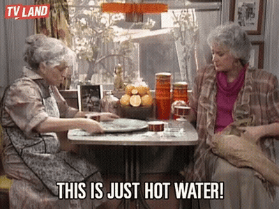 Two Elderly Women This Is Just Hot Water GIF