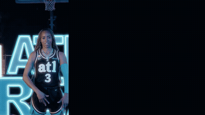 Two Female Basketball Players Posing Number 3 Jersey GIF