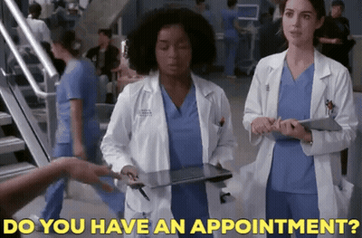 Two Female Doctors With Do You Have An Appointment GIF