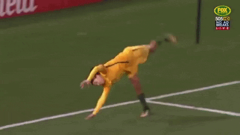 Two Female Soccer Players Hugging On Field GIF