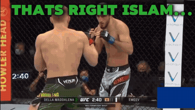 Two Fighters Fighting In Cage Thats Right Islam GIF