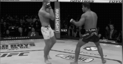 Two Fighters Fighting In Ring GIF