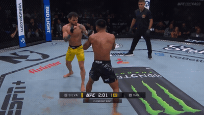 Two Fighters Fighting In Ring GIF