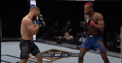 Two Fighters Fighting In UFC Ring GIF