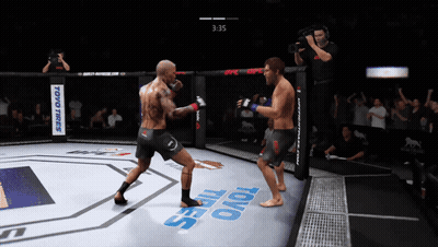Two Fighters In Boxing Ring With Toyo Tires Sign GIF