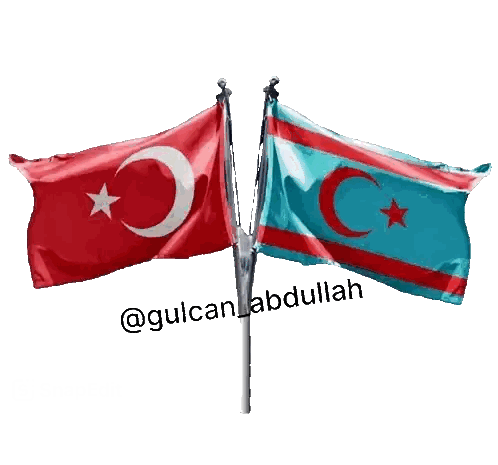 Two Flags On A Pole Gulcan Abdullah Sticker