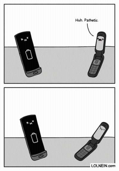 Two Flip Phones Talking GIF