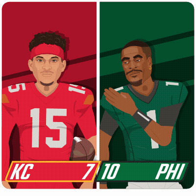 Two Football Players KC 7 10 PHI GIF
