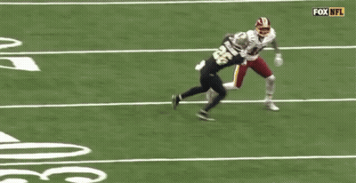 Two Football Players On Field With Fox NFL GIF