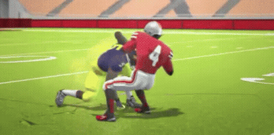 Two Football Players Playing Game On Field GIF