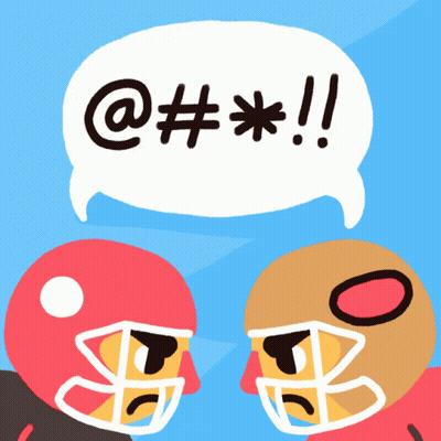 Two Football Players Playing On Field GIF