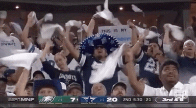 Two Football Players Standing On Field GIF