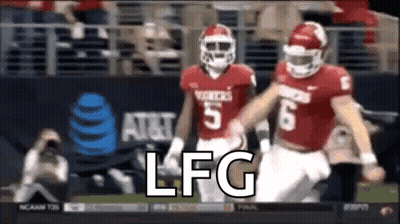 Two Football Players Walking Saying LFG GIF