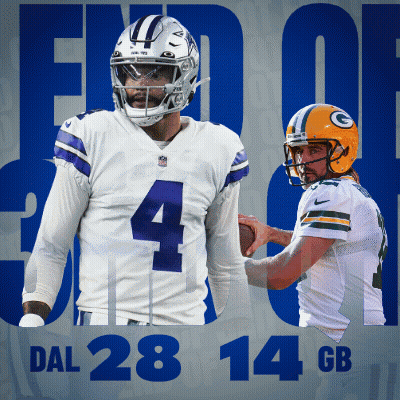 Two Football Players With Dal 28 14 Gb Behind Them GIF