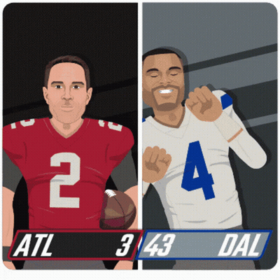 Two Football Players With Numbers 2 And 4 GIF