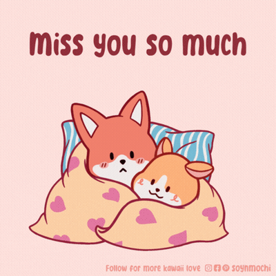 Two Foxes Hugging Miss You So Much GIF
