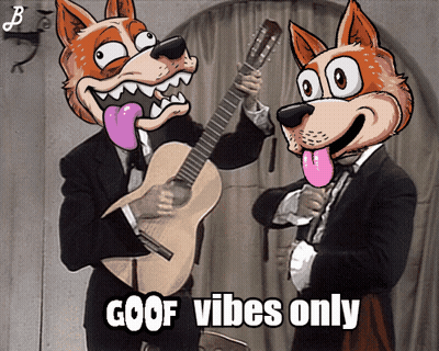 Two Foxes Playing Guitars Goof Vibes Only GIF