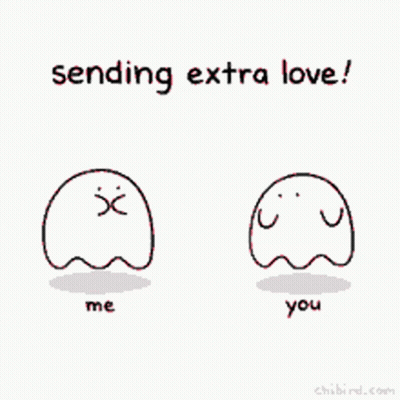 Two Ghosts Sending Extra Love GIF