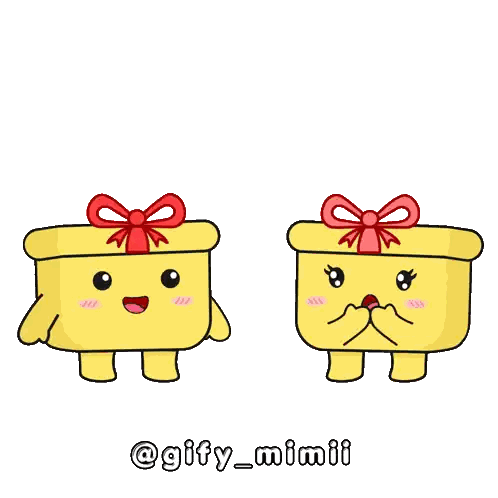 Two Gift Boxes Kissing Sticker