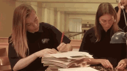 Two Girl Accountants Working Together GIF