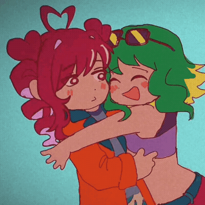 Two Girls Hugging One Wearing Sunglasses GIF
