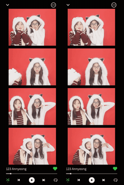 Two Girls In Cat Hats 123 Annyeong GIF