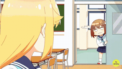 Two Girls In Classroom It's Anime GIF