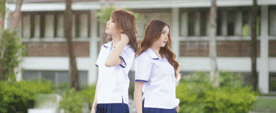 Two Girls In School Uniforms GIF