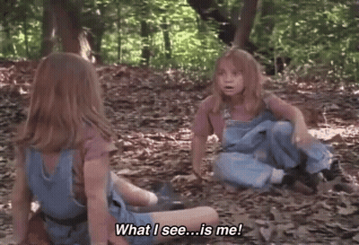 Two Girls In Woods Saying What I See Is Me GIF