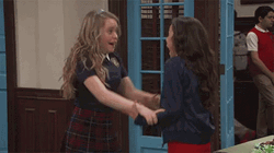 Two Girls Jumping For Joy GIF
