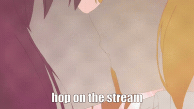 Two Girls Kissing Hop On The Stream GIF