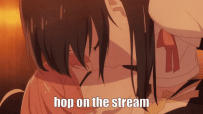 Two Girls Kissing Hop On The Stream GIF