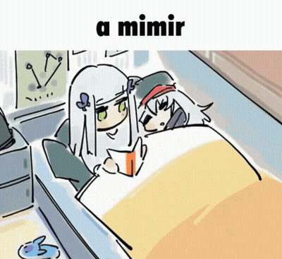 Two Girls Laying In Bed A Mimir GIF