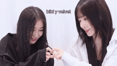 Two Girls Making Heart Shape With Bibi Y Velvet GIF